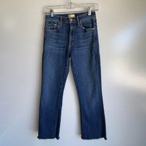 MOTHER The Insider Crop Fray Hem Girl Crush Jeans Size 24